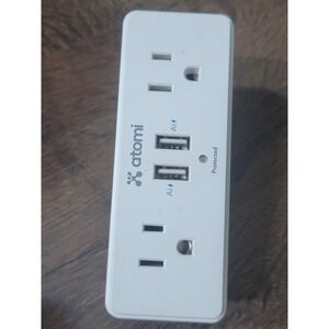 Atomi Power Surge Protector Wall Charger‎ USB Ports Outlet Extender